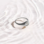 Crystal Cushion Dome Ring