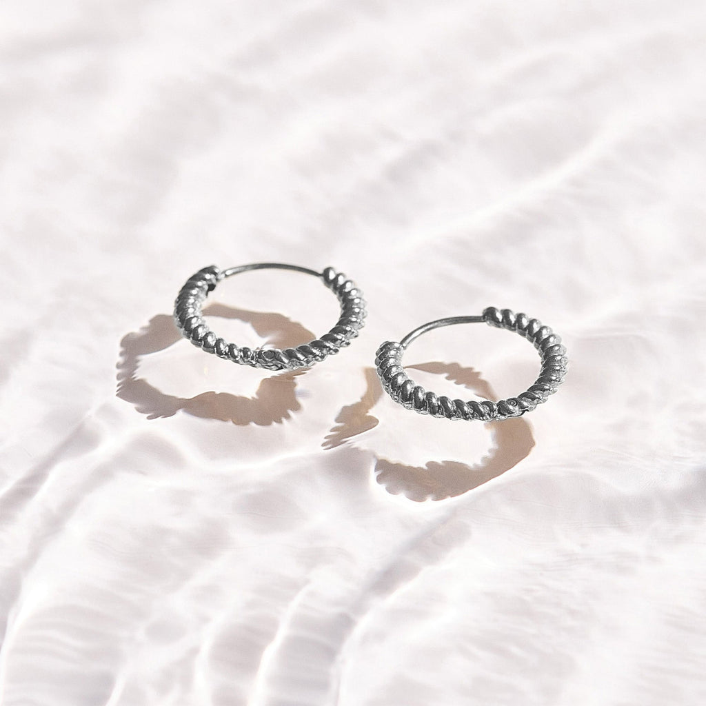 Chunky Twist Hoop Earrings