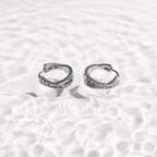 Crystal Twist Hoop Earrings