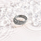 Stacked Linked Crystal Band Ring