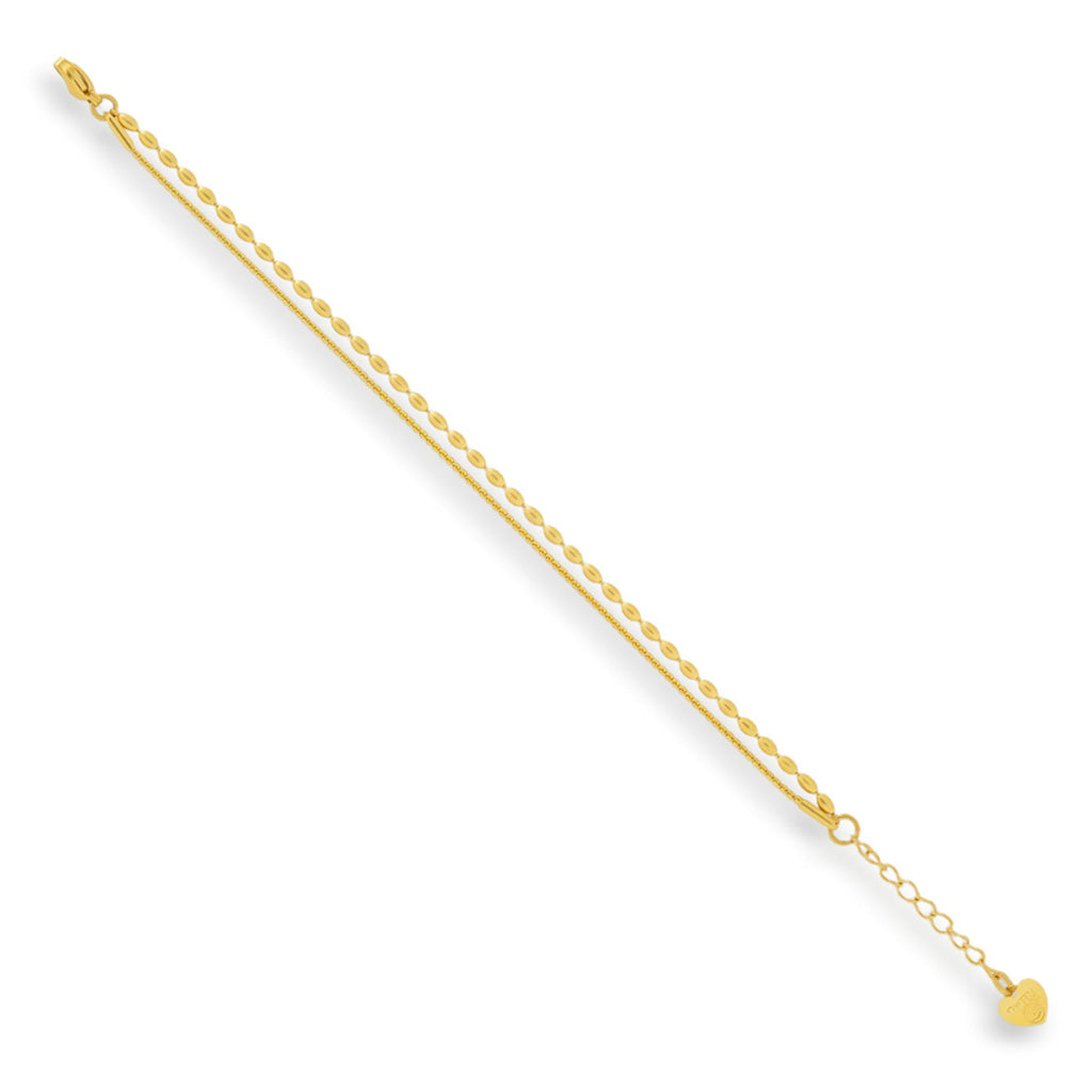 Textured Dual Chain Bracelet - EVRYJEWELS