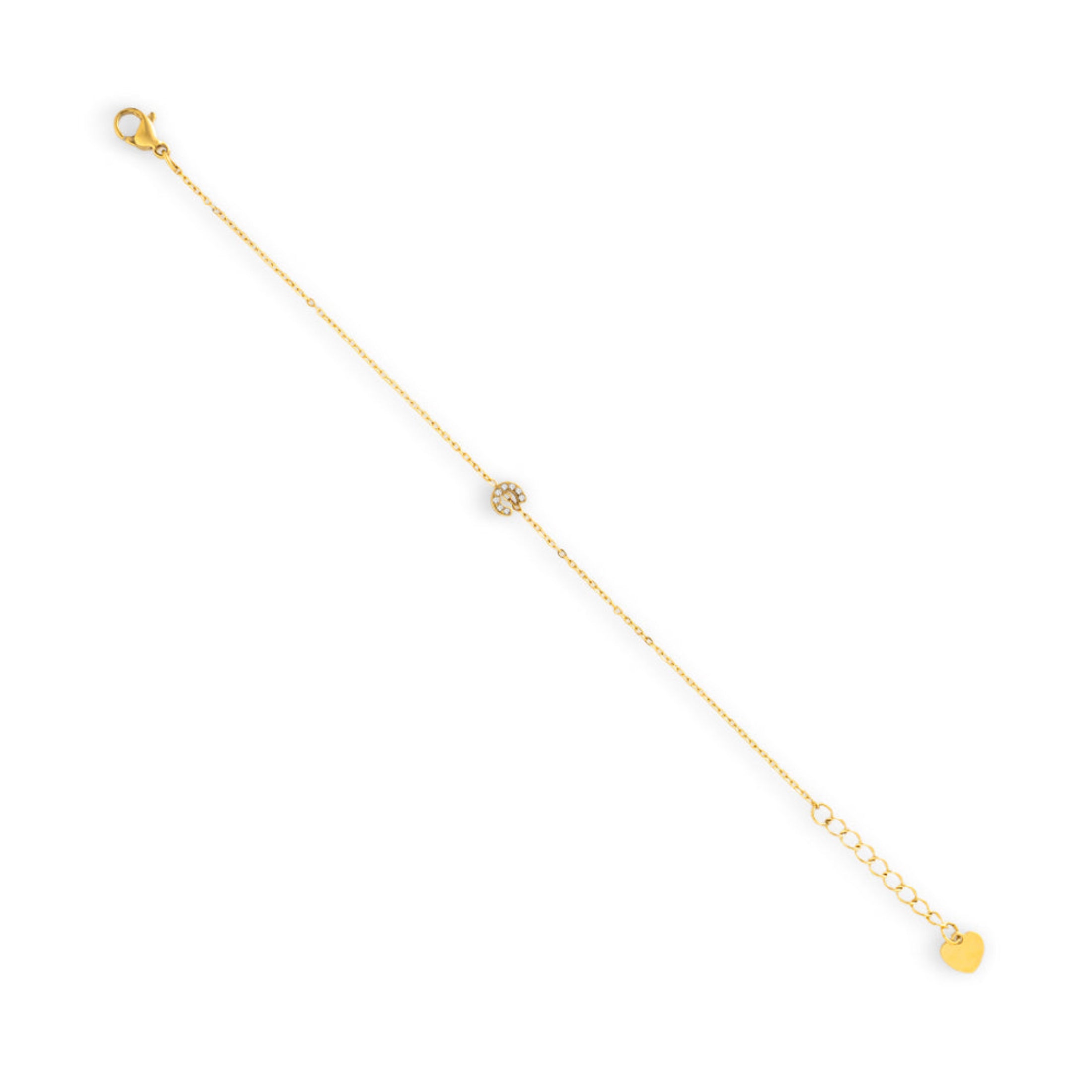 Initial Crystal Bracelet